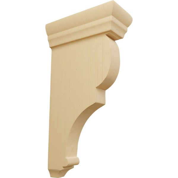 Ekena Millwork 3"W x 6 1/2"D x 12"H Large Rojas Wood Corbel, Alder CORW03X06X12RJAL - main